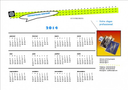 Calendrier A4 AC01